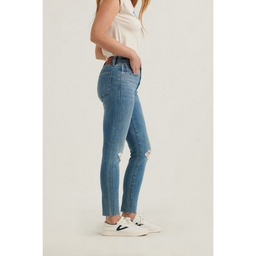 Lucky Brand High-Rise Bridgette Raw Hem Crop Skinny Jeans